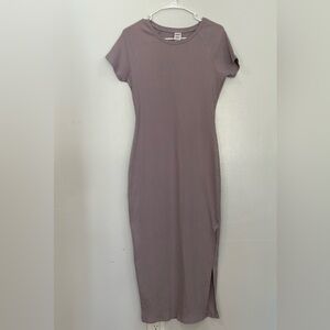 PINK Victoria's Secret Ribbed Short-Sleeve Midi Dress